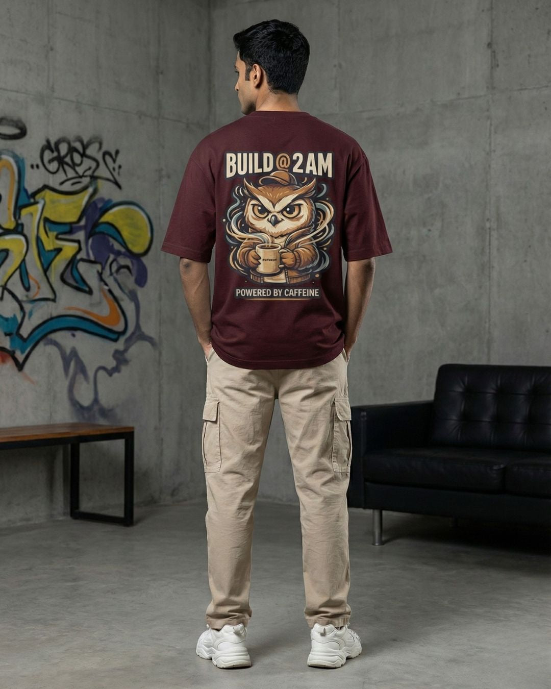 Build @ 2AM — Oversized Streetwear T-Shirt