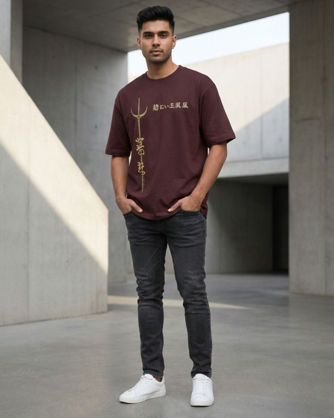 Golden Serpent Spear Oversized T-Shirt | Streetwear India