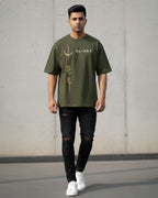 Golden Serpent Spear Oversized T-Shirt | Streetwear India