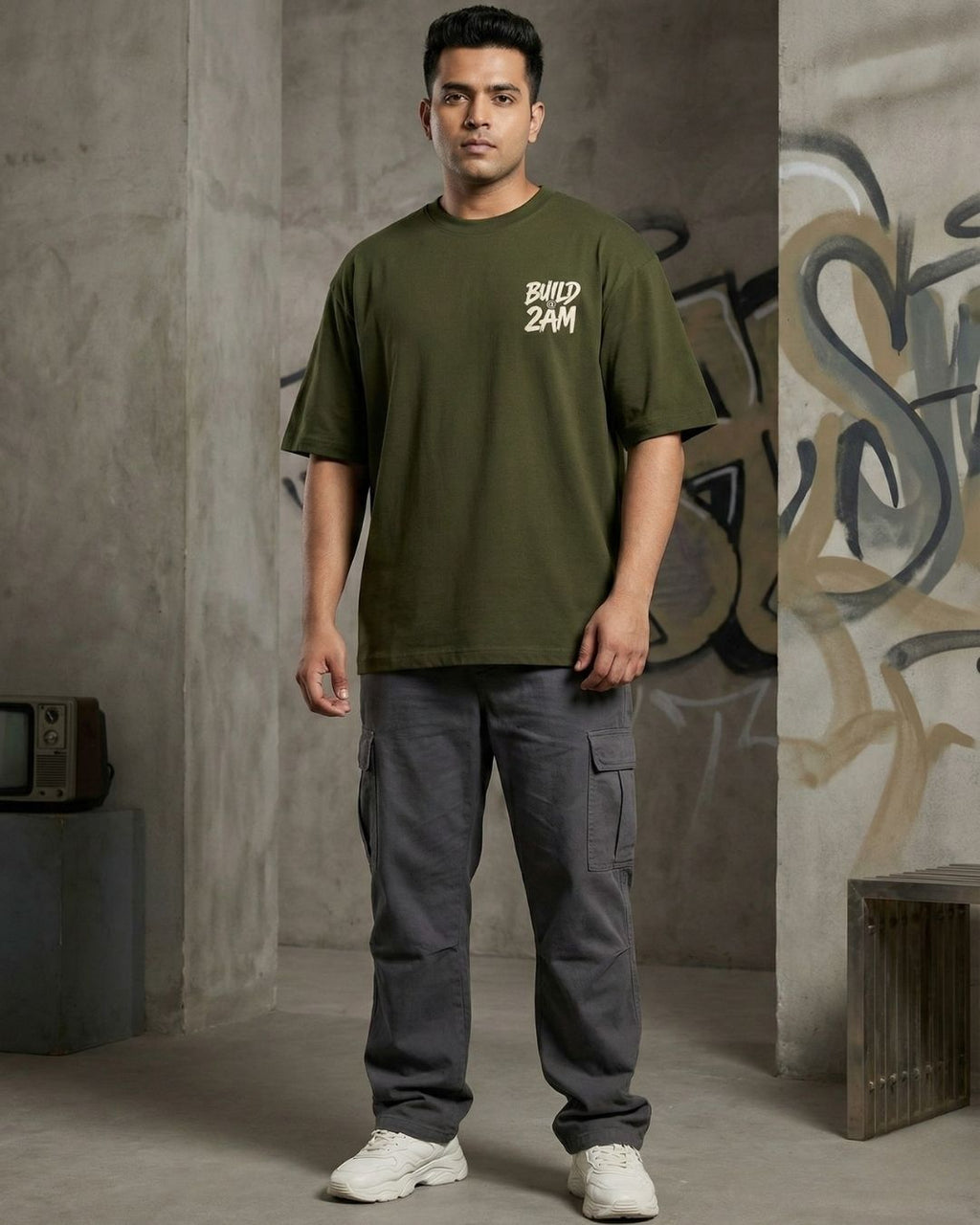 Build @ 2AM — Oversized Streetwear T-Shirt