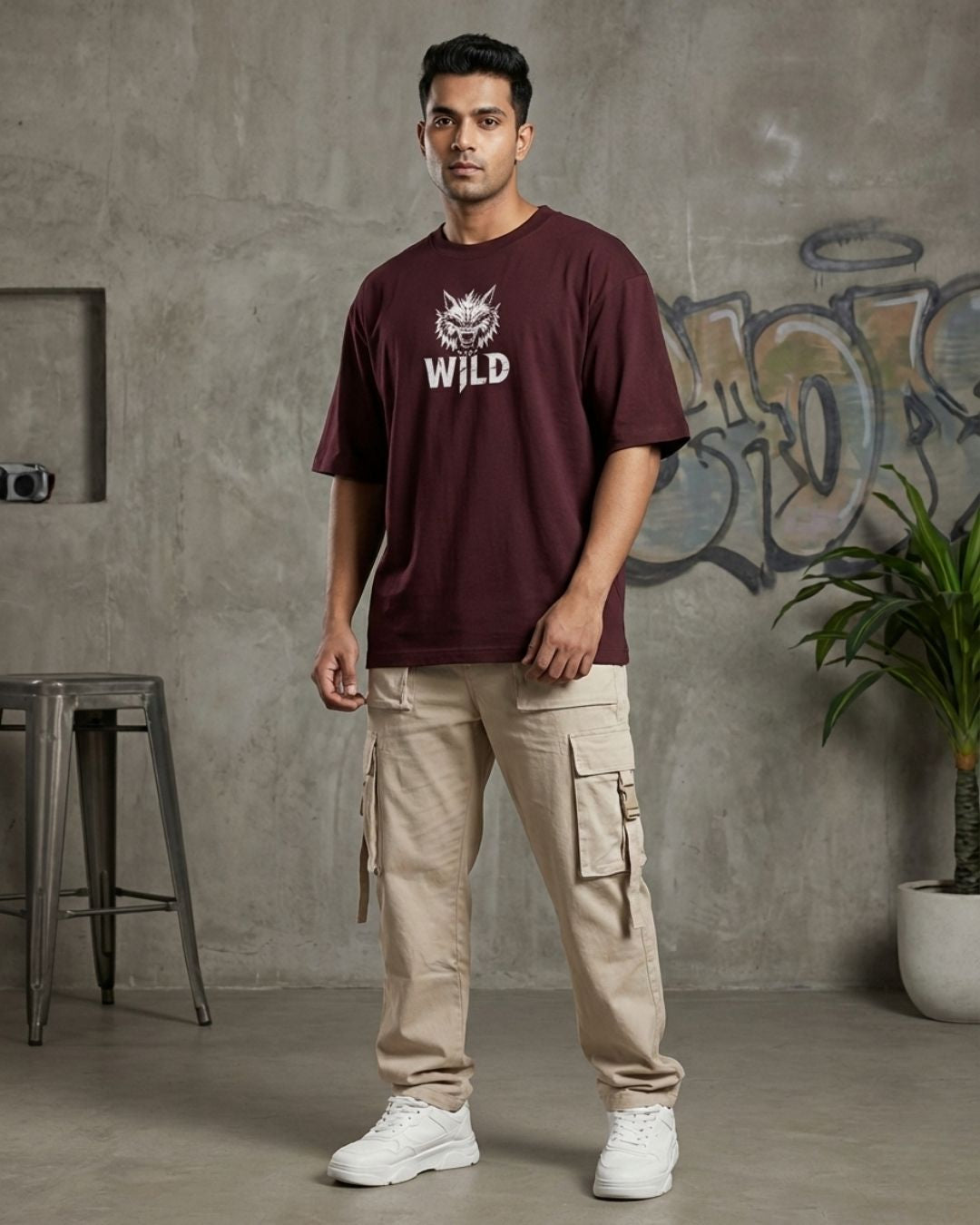 Stay Wild — Minimal Street Oversized T-Shirt