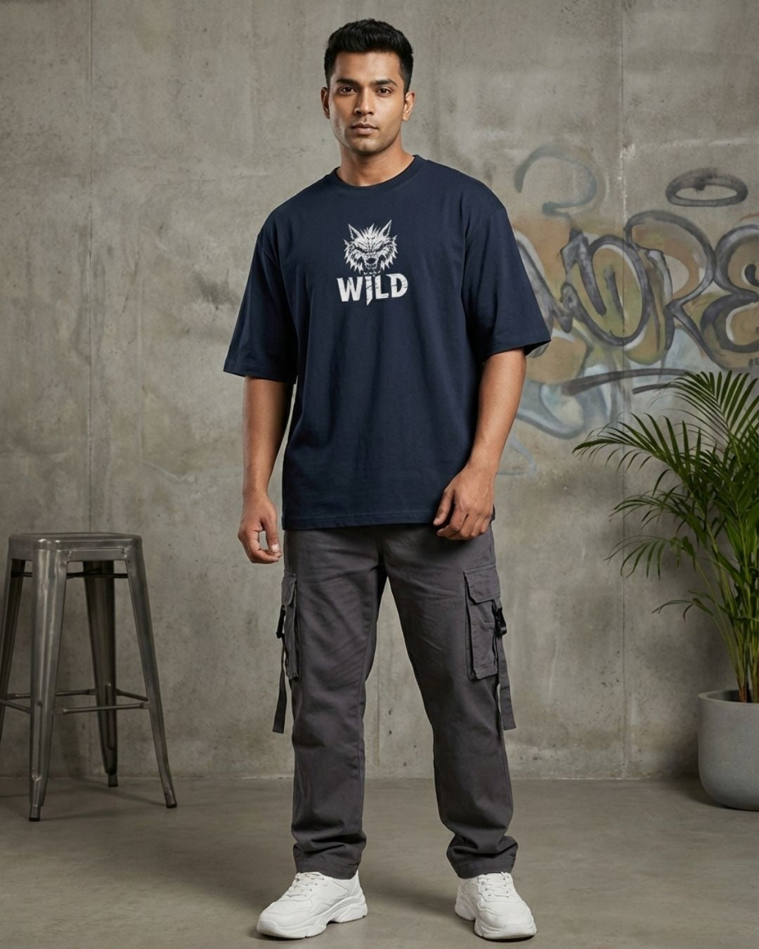 Stay Wild — Minimal Street Oversized T-Shirt