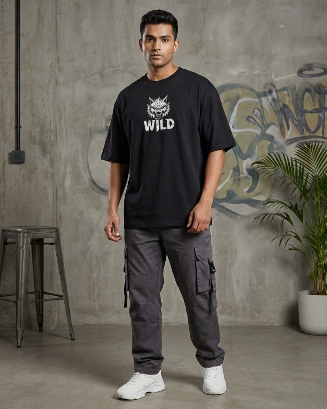 Stay Wild — Minimal Street Oversized T-Shirt
