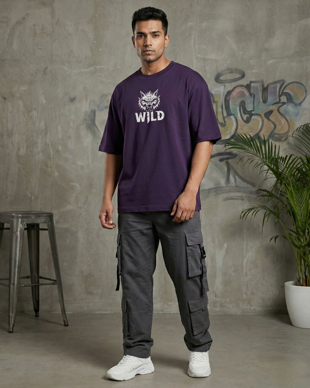 Stay Wild — Minimal Street Oversized T-Shirt