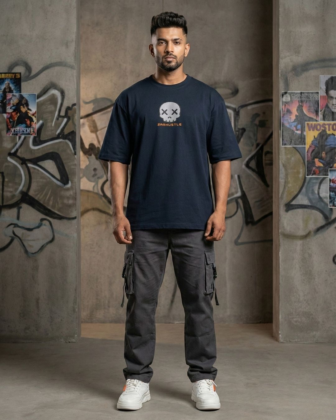 2AM Hustle – No Days Off Oversized Tee