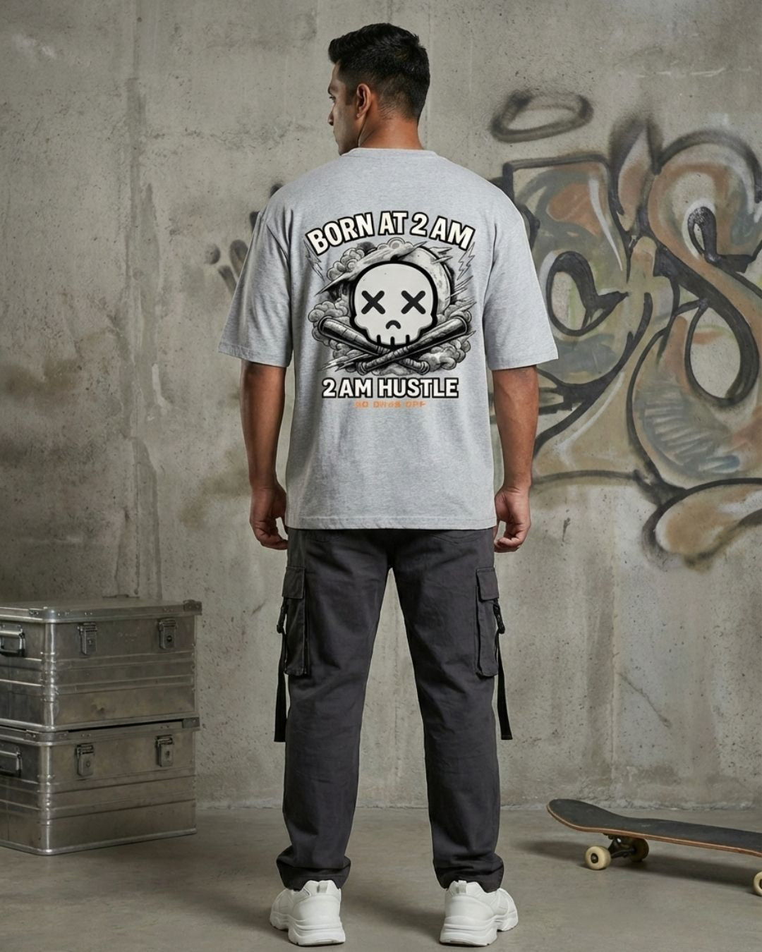 2AM Hustle – No Days Off Oversized Tee