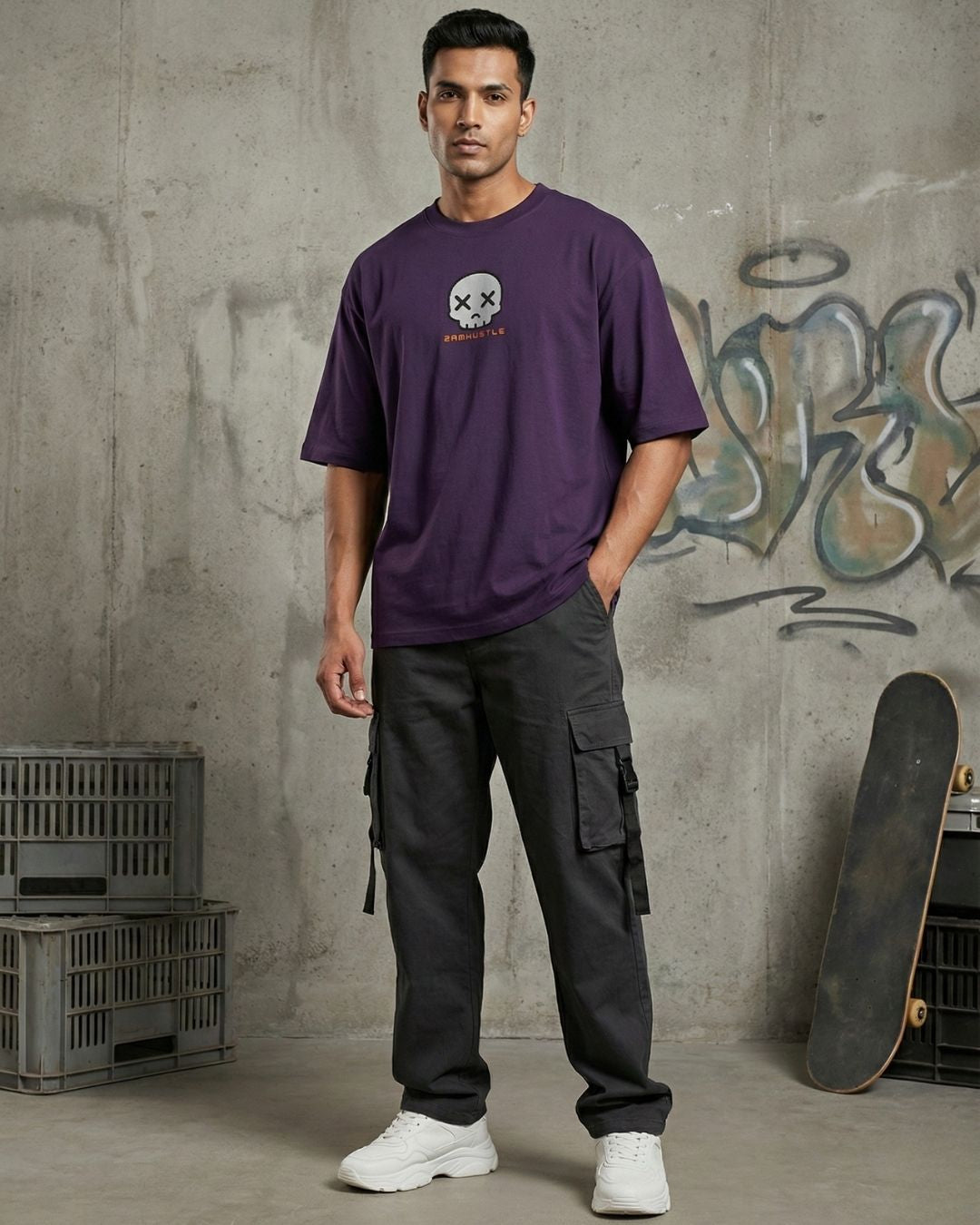 2AM Hustle – No Days Off Oversized Tee