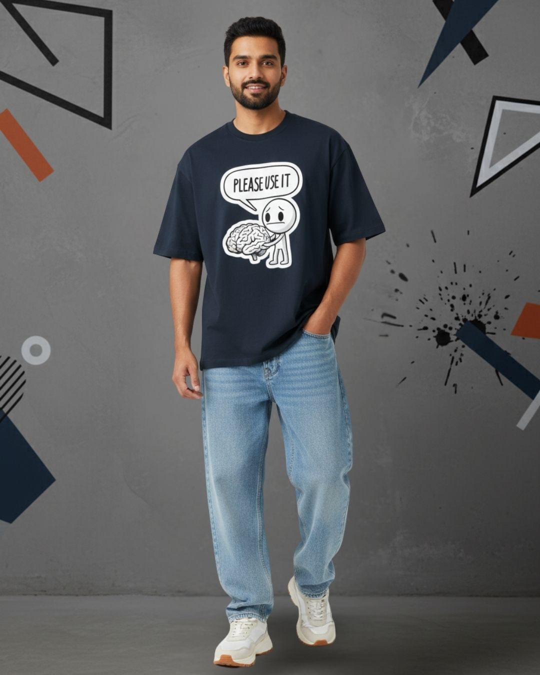 PLEASE USE IT OVERSIZED TEE