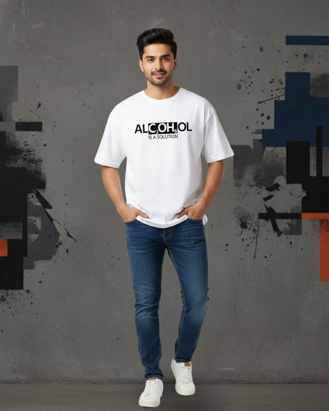 ALC2OH6OL IS A SOLUTION OVERSIZED TEE