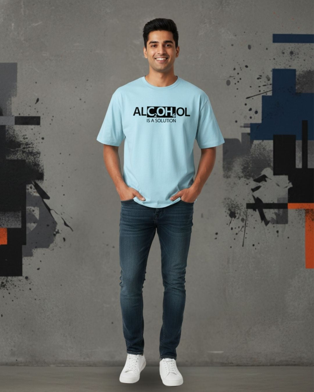 ALC2OH6OL IS A SOLUTION OVERSIZED TEE