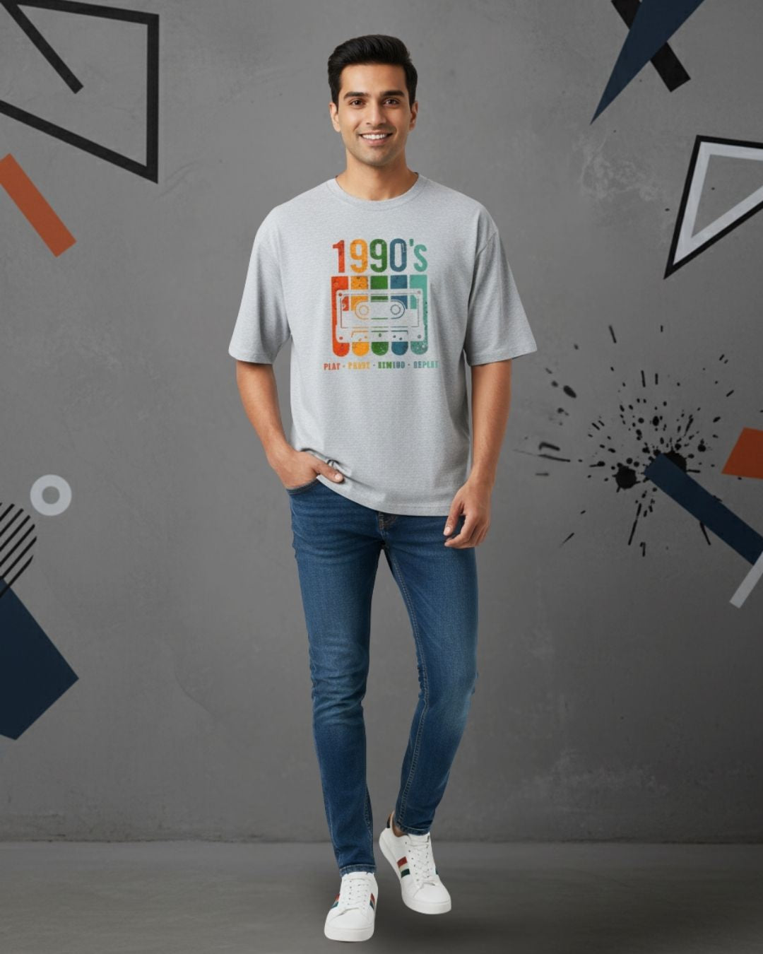 90s Glitch Era Oversized Tee