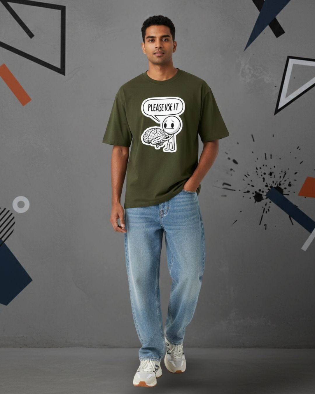 PLEASE USE IT OVERSIZED TEE