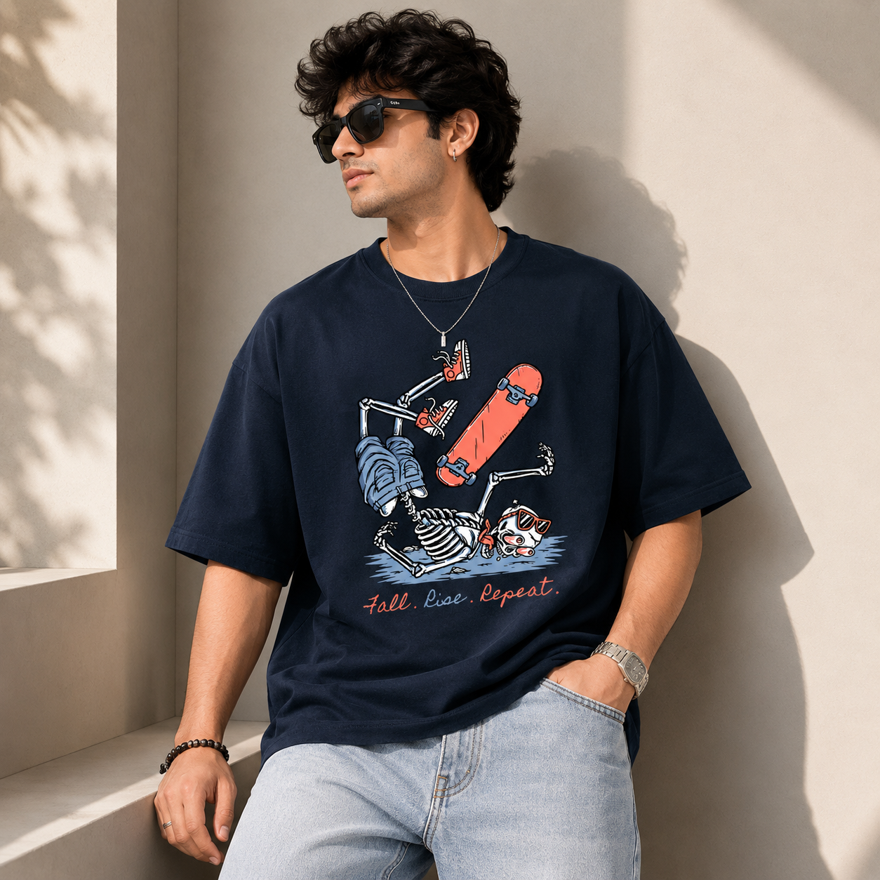 Artwear Fall. Rise. Repeat. Oversized T-Shirt