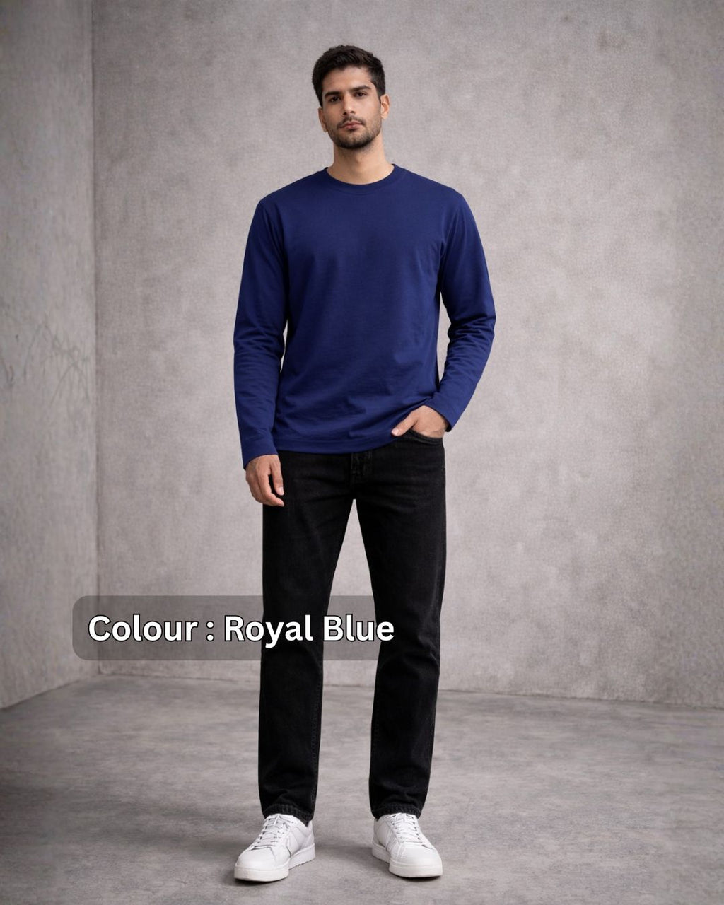 Custom Full Sleeve T-Shirt 180 GSM Cotton Regular Fit - Design Your Own