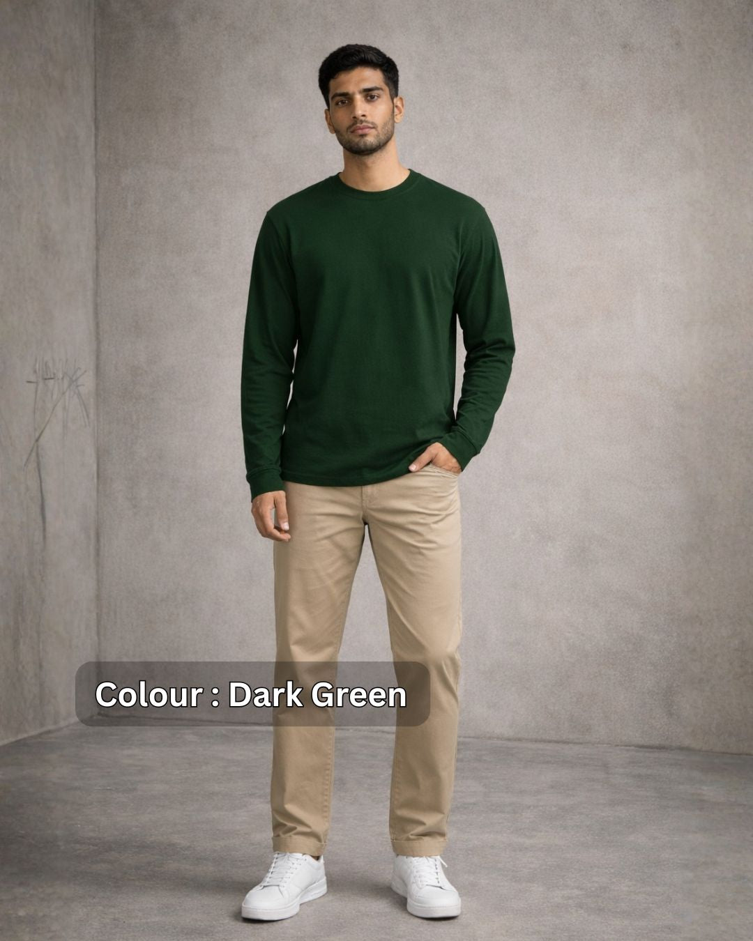Custom Full Sleeve T-Shirt 180 GSM Cotton Regular Fit - Design Your Own