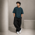 Essentials Petrol Blue Heavy Basic Oversized T-Shirt