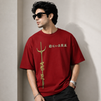 Artwear Golden Serpent Spear Oversized T-Shirt