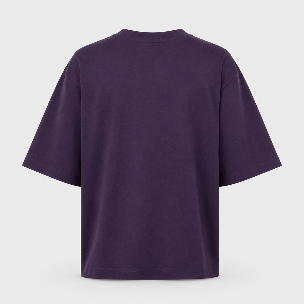 Essentials Purple Heavy Basic Oversized T-Shirt