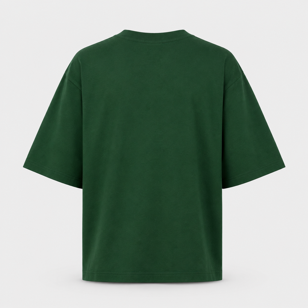 Essentials Heavy Basic Bottle Green Oversized T-Shirt