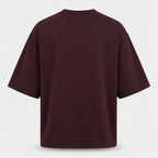 Essentials Maroon Heavy Basic Oversized T-Shirt