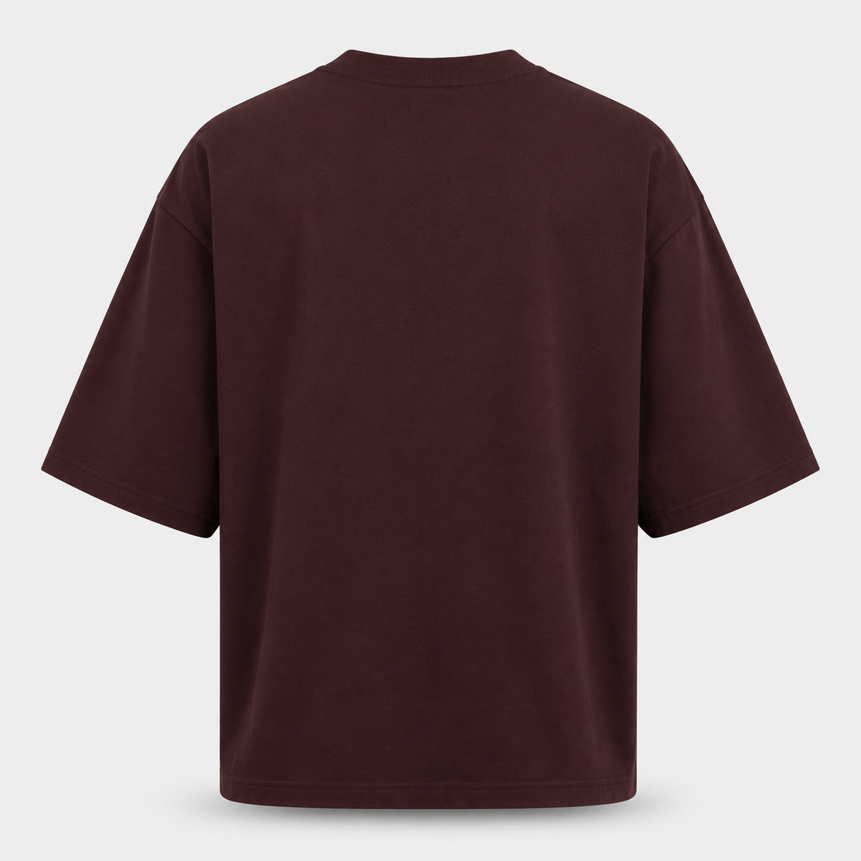 Essentials Maroon Heavy Basic Oversized T-Shirt