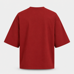 Essentials Heavy Basic Red Oversized T-Shirt