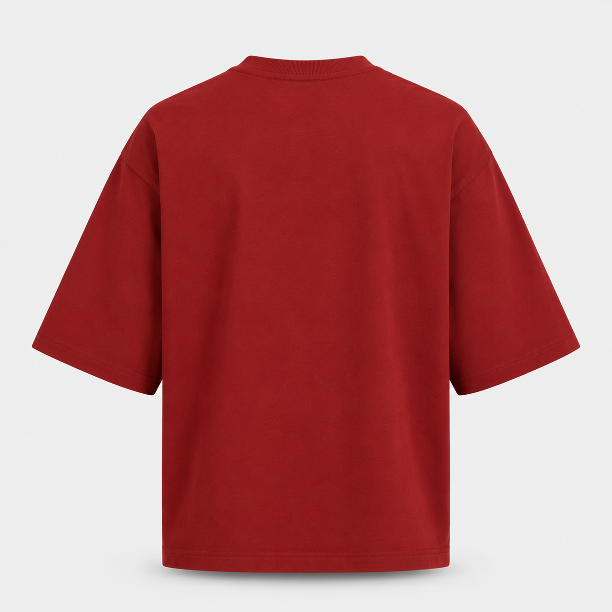 Essentials Heavy Basic Red Oversized T-Shirt