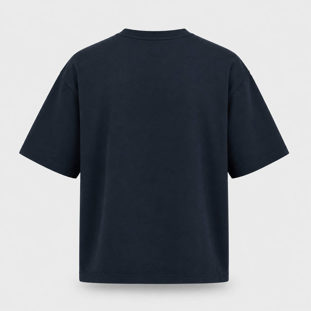 Essentials Heavy Basic Navy Blue Oversized T-Shirt