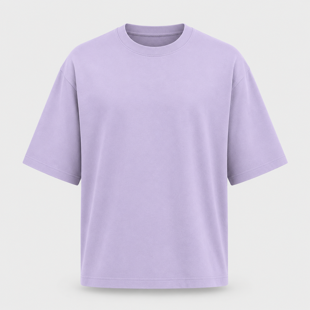 Essentials Lavender Heavy Basic Oversized T-Shirt