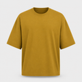 Essentials Mustard Yellow Heavy Basic Oversized T-Shirt