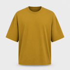 Essentials Mustard Yellow Heavy Basic Oversized T-Shirt