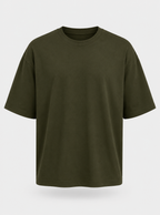Essentials Olive Green Heavy Basic Oversized T-Shirt