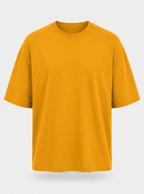 Essentials Golden Yellow Heavy Basic Oversized T-Shirt