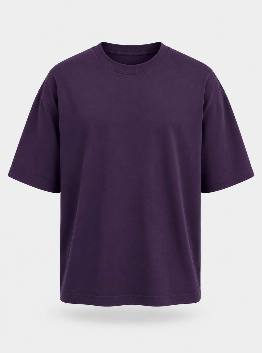 Essentials Purple Heavy Basic Oversized T-Shirt
