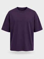 Essentials Purple Heavy Basic Oversized T-Shirt