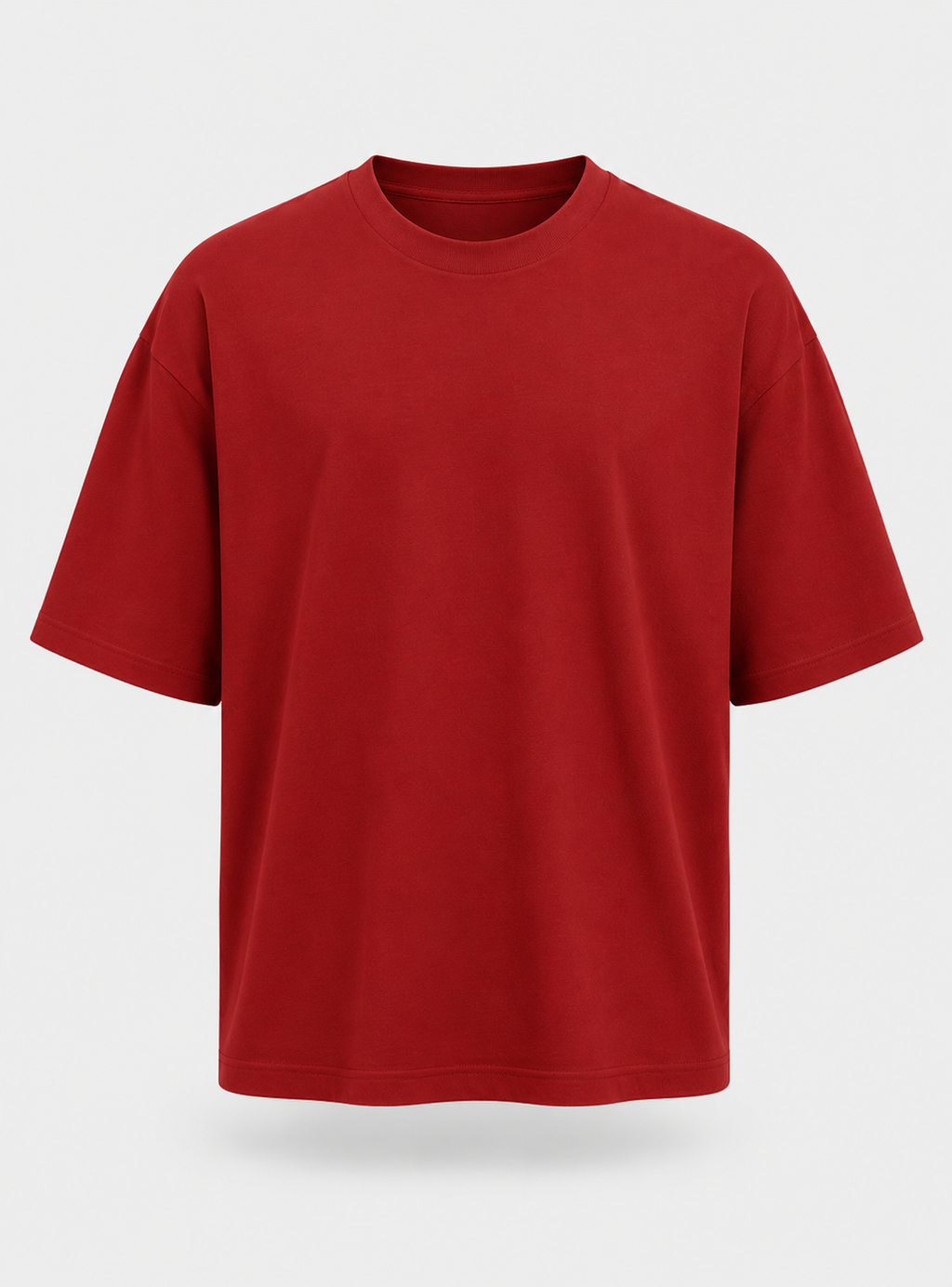 Essentials Heavy Basic Red Oversized T-Shirt