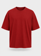Essentials Heavy Basic Red Oversized T-Shirt