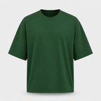 Essentials Heavy Basic Bottle Green Oversized T-Shirt