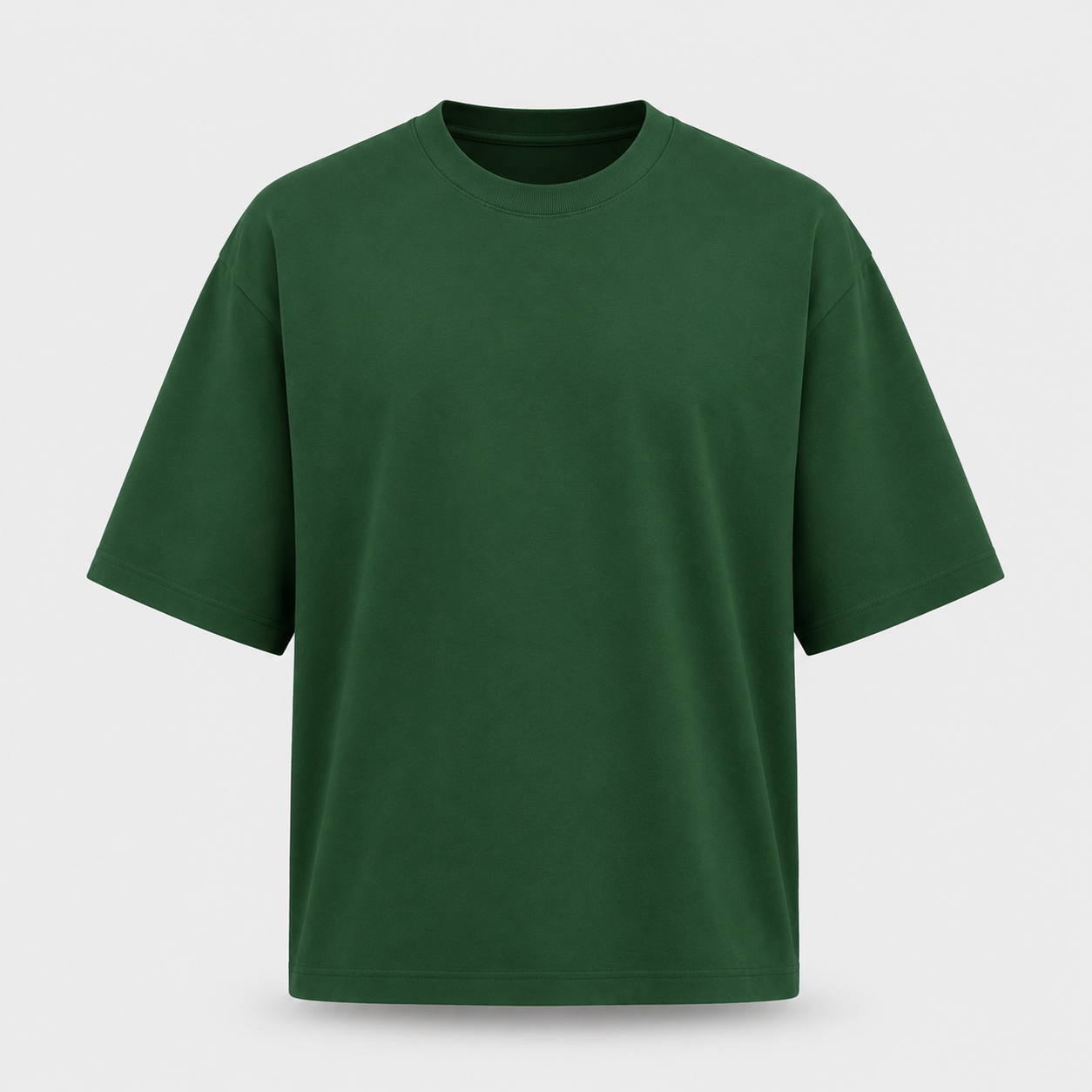 Essentials Heavy Basic Bottle Green Oversized T-Shirt