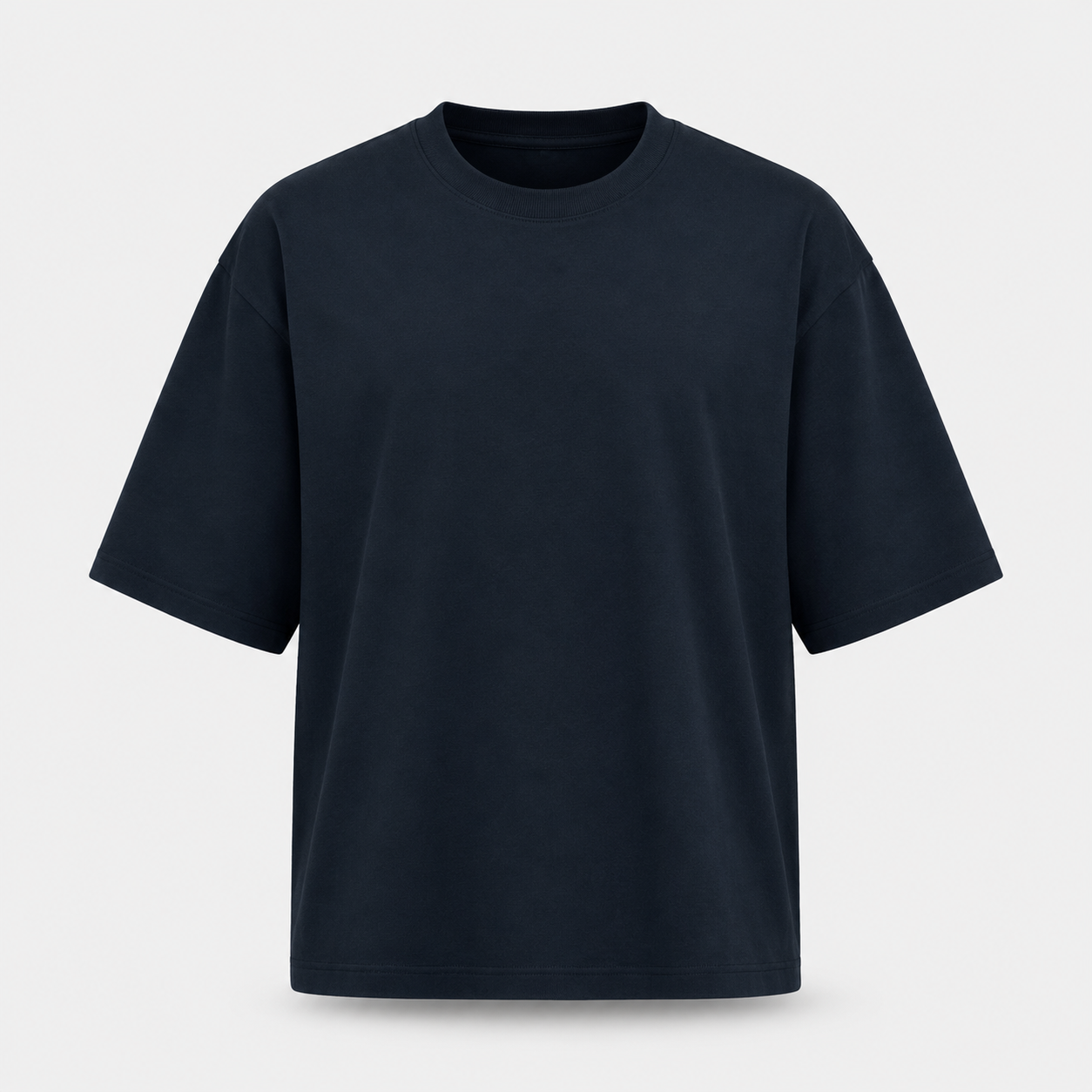 Essentials Heavy Basic Navy Blue Oversized T-Shirt