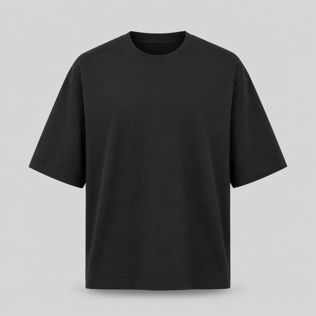 Essentials Heavy Basic Black Oversized T-Shirt