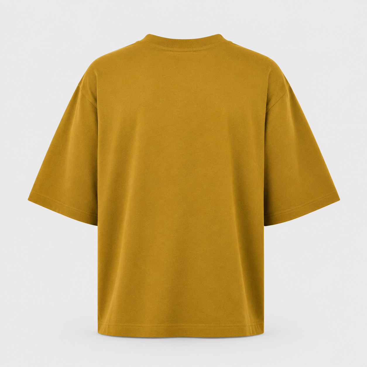 Essentials Mustard Yellow Heavy Basic Oversized T-Shirt