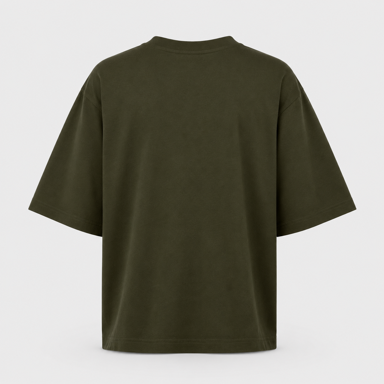 Essentials Olive Green Heavy Basic Oversized T-Shirt