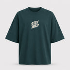 Artwear Stay Wild Wolf Graphic Oversized T-Shirt