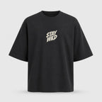 Artwear Stay Wild Wolf Graphic Oversized T-Shirt