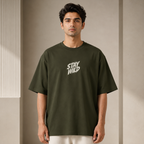 Artwear Stay Wild Wolf Graphic Oversized T-Shirt