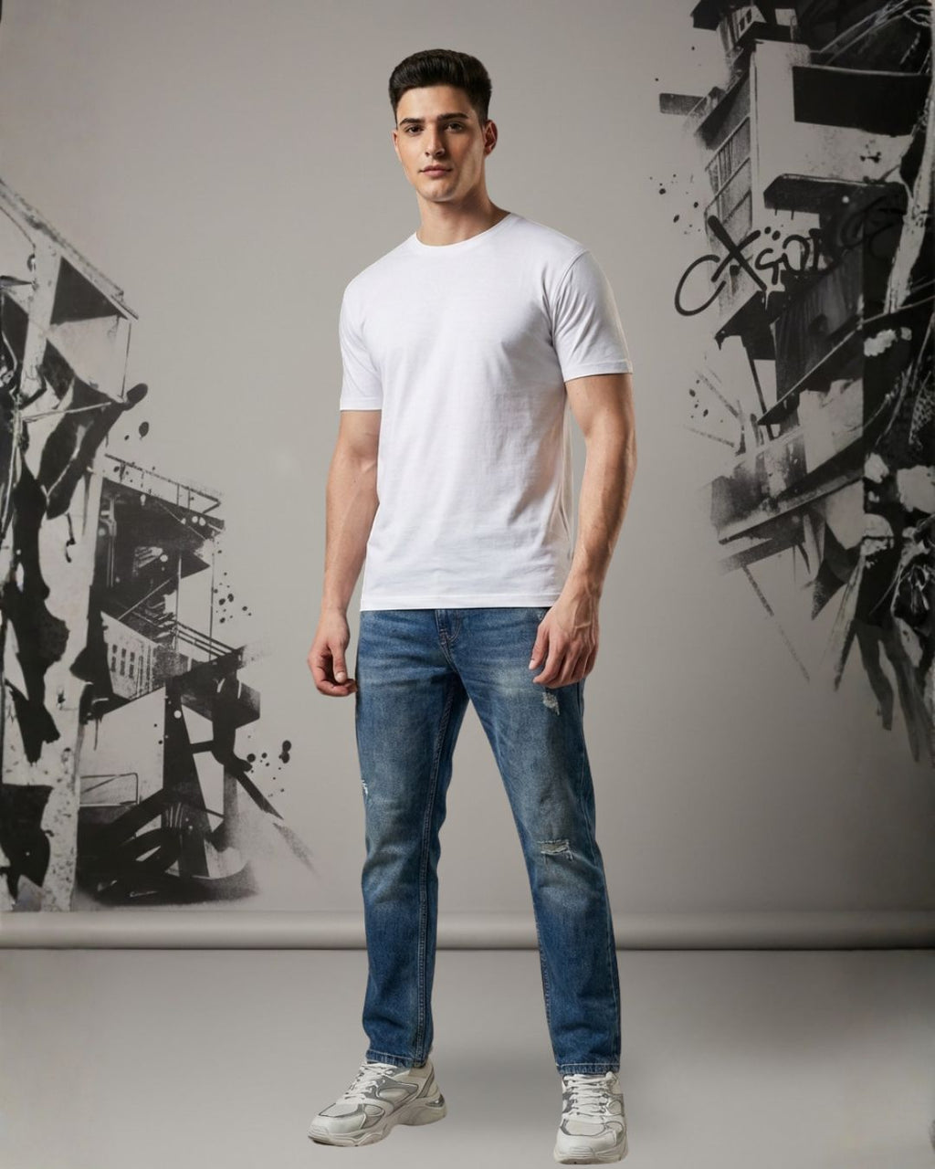 WHITE SUPIMA TEE EVERYDAY ESSENTIAL  – CLASSIC FIT IN LUXURY COTTON