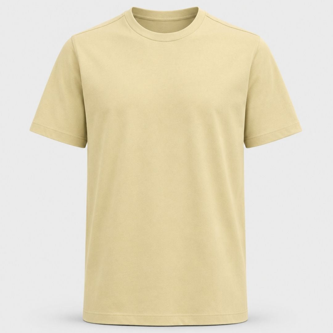 Essentials Beige Supima Regular Fit T-Shirt