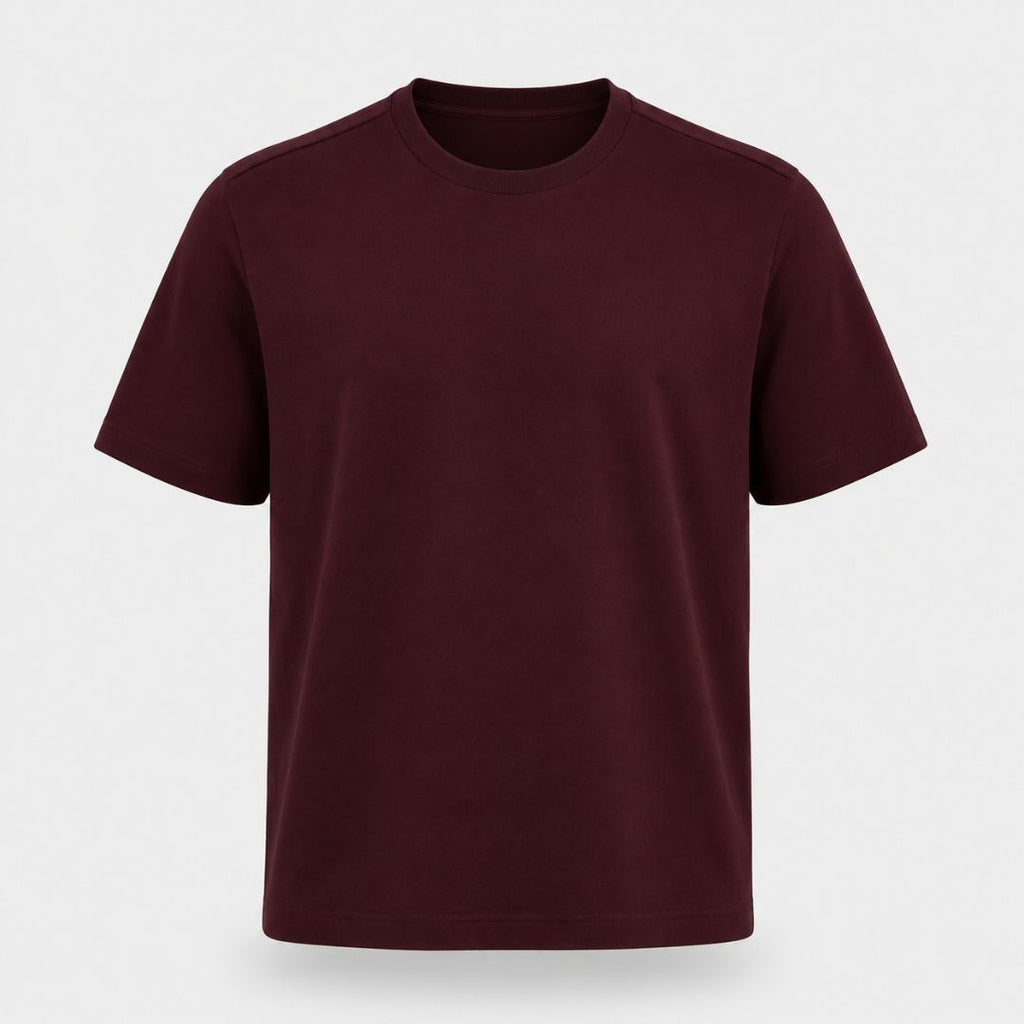 Essentials Maroon Supima Regular Fit T-Shirt