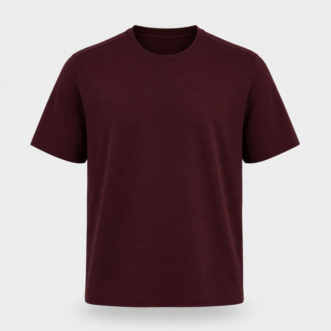 Essentials Maroon Supima Regular Fit T-Shirt